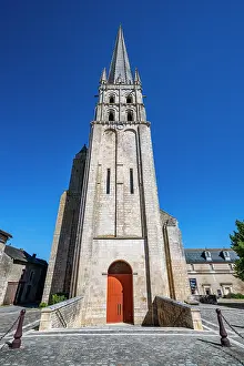 Charm Prints: Exploration of Abbey Church of Saint-Savin-sur-Gartempe in France during a clear day