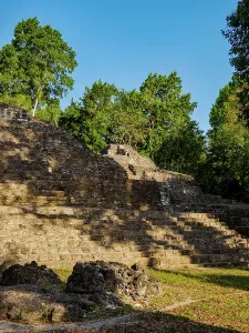 Tours Prints: Exploration of ancient ruins at Maler Group in Yaxha Archaeological Site in Guatemala