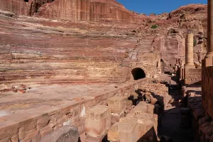 Center Prints: Exploration of the theater carved into the mountain in Jordan