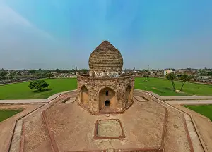 Cemetery Prints: Exploration of the Tomb of Asif Khan in Lahore Pakistan showcasing its unique architecture and surroundings