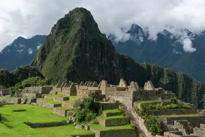 Terraces Prints: Explore the ancient Inca city of Machu Picchu set against the backdrop of the Andes mountains in Peru during daytime