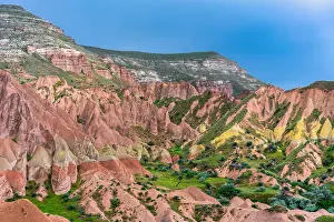 Cappadocia Prints: Explore colorful rock formations in Red and Rose Valley in Cappadocia region of Turkey