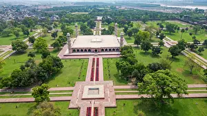 Landscaping Prints: Explore the historical architecture and gardens surrounding the Tomb of Asif Khan in Lahore