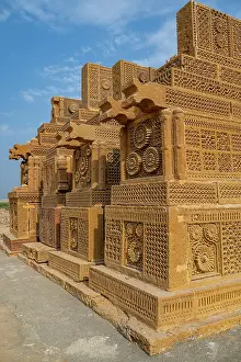 Burial Prints: Explore the intricate stone carvings and unique shapes of ancient Chaukhandi tombs found in Karachi