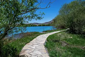 National Prints: Explore multi coloured lakes in Band-e-Amir National Park while walking on a stone path among trees