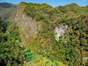 Alta Prints: Explore the natural beauty of Semuc Champey from an elevated view in Lanquin