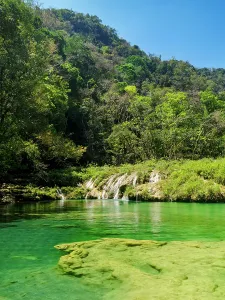 Waterfalls Prints: Explore the natural pools at Cahabon River in Semuc Champey Natural Monument