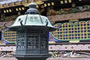Landscaping Prints: Explore stone lantern at Toshogu Temple showcasing intricate design and cultural significance in Nikko Tochigi Japan