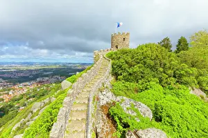 Stroll Prints: Explore the winding path leading to the tower of Castelo dos Mouros in Sintra