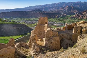 Quiet Prints: Exploring ancient ruins in Shahr-e-Gholghola near Bamiyan in Afghanistan on a clear day