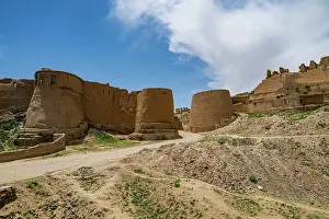 Fortifications Prints: Exploring the ancient structures of Ghazni's Citadel in Afghanistan under a clear sky