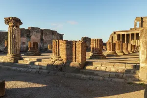 Columns Prints: Exploring ancient structures of Pompei revealing history and culture in Italy