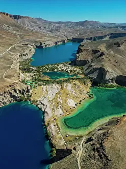 Management Prints: Exploring Band-e-Amir National Park with its blue lakes and natural formations in Bamiyan