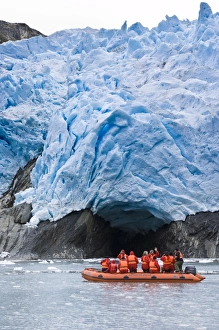 Southern Chile Prints: Exploring glacier in southern Chile, Chile, South America