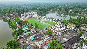 Spaces Prints: Exploring the historic Puthia Rajbari Complex with aerial views of its gardens and surroundings in Bangladesh