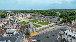 Estate Prints: Exploring the historical architecture of Fontainebleau Palace in France at midday