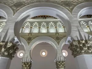 Pillars Prints: Exploring the intricate arches and decorations inside Santa Maria La Blanca synagogue in Toledo