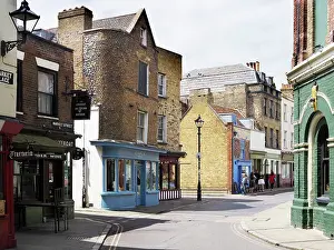 Retail Prints: Exploring Market Street in Margate Kent with shops and people enjoying the local area