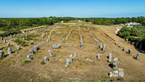 Stones Prints: Exploring Menec megaliths in Carnac reveals ancient structures and their alignment in an open landscape of Brittany