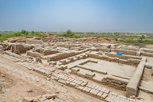 Settlement Prints: Exploring Moenjodaro in Pakistan with ancient ruins and historical remnants of a lost civilization