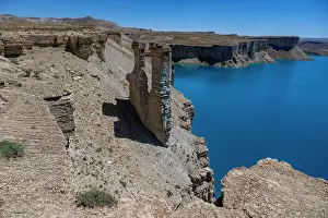 National Prints: Exploring natural beauty at Band-e-Amir National Park with blue lakes and cliffs in Afghanistan