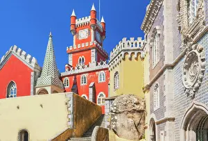 Romance Prints: Exploring Pena Palace with its colorful towers and intricate details in Sintra