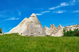 Love Prints: Exploring rock formations in Love Valley, Cappadocia, during a sunny day in Turkey