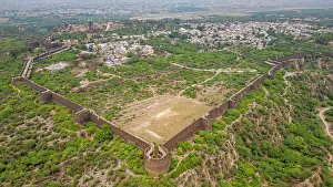 Significance Prints: Exploring Rohtas Fort in Punjab Pakistan with its ancient walls and surrounding landscape
