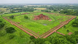 Significance Prints: Exploring the ruins of Somapura Mahavihara in Bangladesh showcasing ancient Buddhist architecture