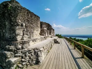 Viewpoint Prints: Exploring the ruins of Temple 216 at East Acropolis in Yaxha Archaeological Site in Guatemala