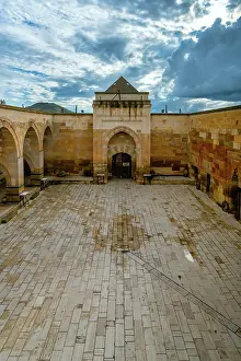 Passage Prints: Exploring Saruhan Caravanserai in Cappadocia Turkey with its historic architecture and wide open courtyard
