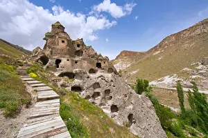 Cappadocia Prints: Exploring Soganli ancient houses carved in rock in Cappadocia