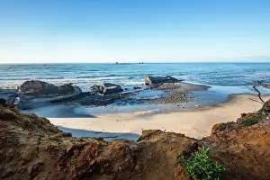 Zealand Prints: Exploring tidal rocks and golden sand along the West Coast of New Zealand's South Island at Cape Foulwind