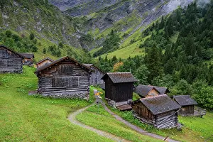 Land Prints: Exploring traditional mountain houses in Tschinglengorge within Sardona National Park in Switzerland