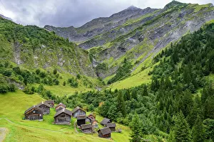 Swiss Prints: Exploring Tschinglengorge and its surroundings in Sardona National Park in Switzerland with mountain scenery