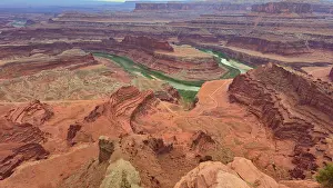 Canyonlands Prints: Exploring the unique rock formations and winding rivers of Canyonlands National Park in Utah during a sunny day