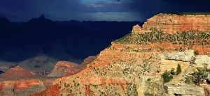 Grand Prints: Exploring the vast landscape of the Grand Canyon from the South Rim during an overcast day