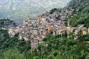 Settlement Prints: Exploring the village of Saorge in Mercantour National Park during the day in southeast France