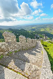 Hilltop Prints: Exploring the walls and views from Castelo dos Mouros in Sintra, Portugal on a clear day