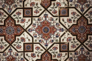 Rajput Prints: Detail of the exquisite wall painting in the Grand Durbar Hall