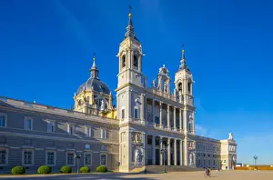 Madrid Prints: Exterior of Almudena Cathedral, Madrid, Spain, Europe