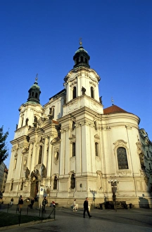 Exterior of Baroque St. Nicholas Church, Old Town Square, Stare Mesto, Prague
