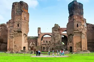 Ancient Rome Prints: Exterior, Baths of Caracalla, UNESCO World Heritage Site