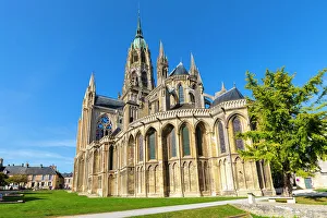 Bayeux Prints: The Exterior of Bayeux Cathedral, Bayeux, Normandy, France, Europe