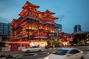 Chinatown Prints: Exterior of Buddha Tooth Relic Temple