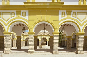 Old Castile Prints: Exterior of building with arches