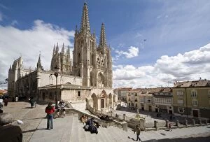 Exterior of the cathedral from the northwest, Burgos, UNESCO World Heritage Site