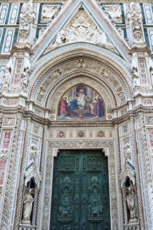 Firenze Prints: Exterior of the cathedral Santa Maria del Fiore