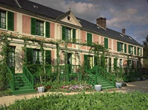 Artist Prints: Exterior of Claude Monets house, now a museum, Giverny, in Haute Normandie