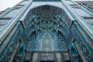 Petersburg Russia Prints: Exterior Facade of St. Petersburg Mosque, St. Petersburg, Leningrad Oblast, Russia